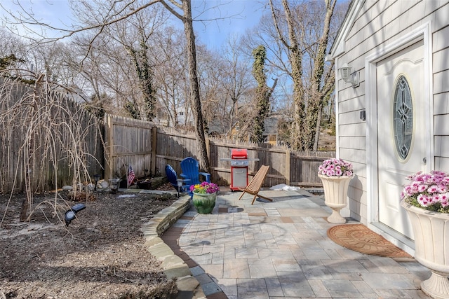 view of patio / terrace with a fenced backyard