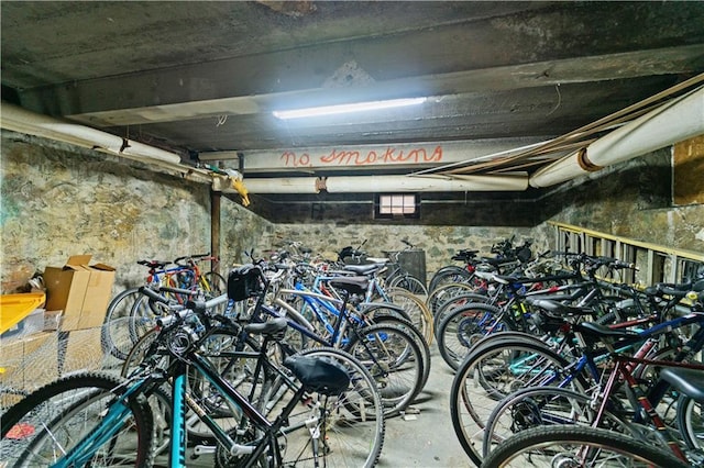 garage with bike storage