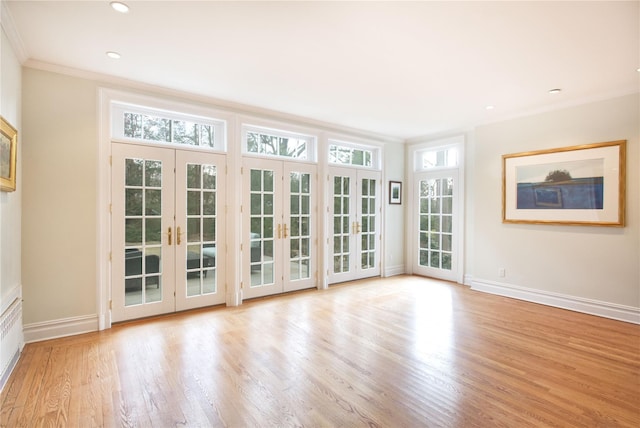 interior space with french doors