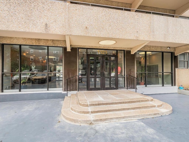 entrance to property with french doors