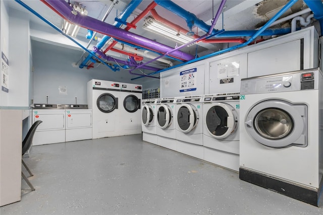 shared laundry area featuring separate washer and dryer