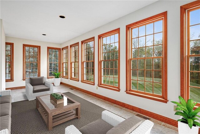 view of sunroom