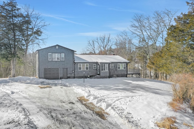 split level home with a garage