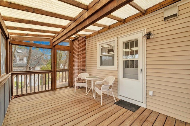 view of wooden terrace