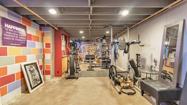 view of workout area