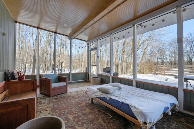 view of sunroom