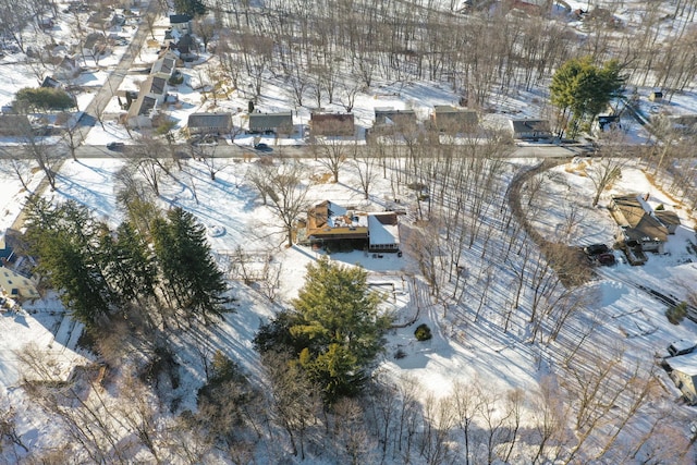 view of snowy aerial view