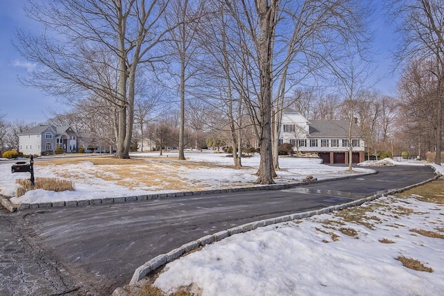 view of street featuring a residential view