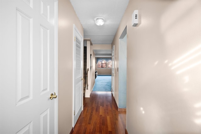 hallway featuring wood finished floors