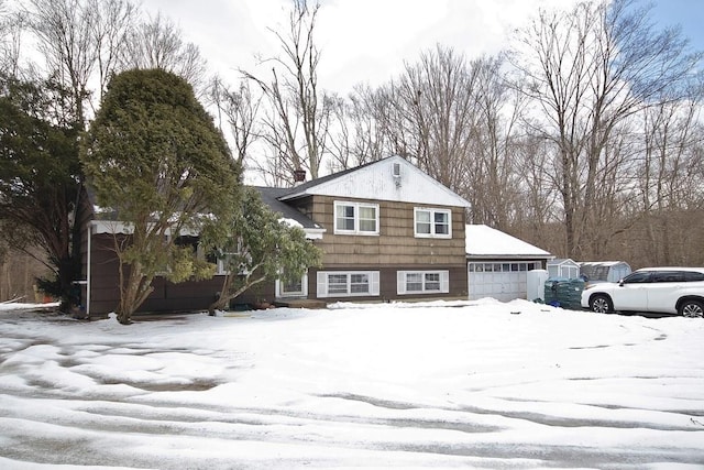 view of front of property featuring a chimney