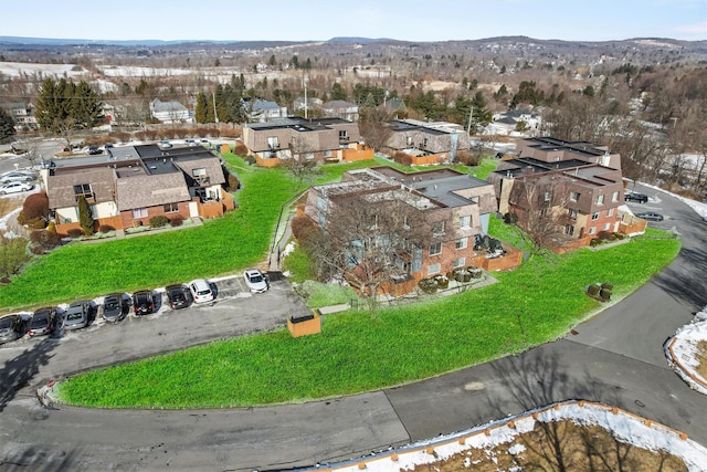 drone / aerial view with a residential view