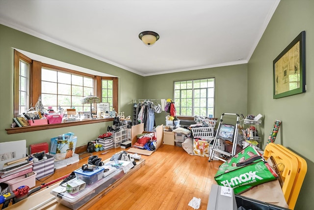 33-64 190th St, Flushing, NY 11358 - home office featuring crown molding and wood finished floors