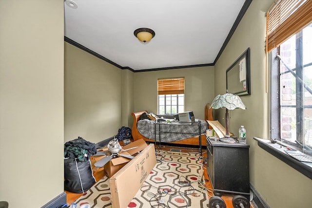 33-64 190th St, Flushing, NY 11358 - bedroom featuring crown molding and baseboards