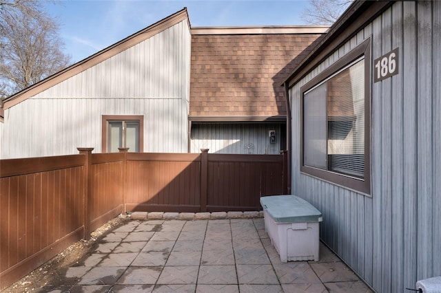 view of patio / terrace with fence