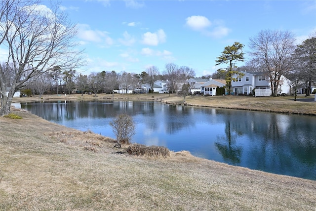 view of water feature featuring a residential view