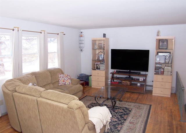 living room featuring wood finished floors