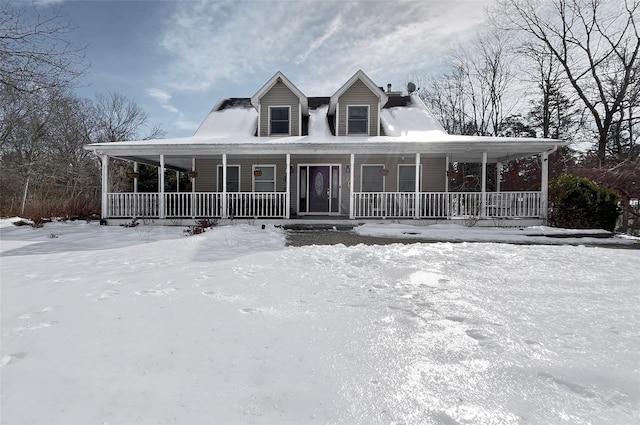 farmhouse-style home featuring a porch