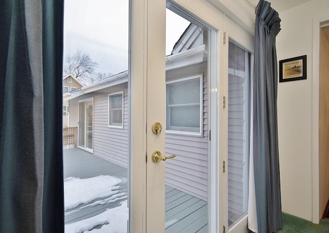 view of doorway to outside