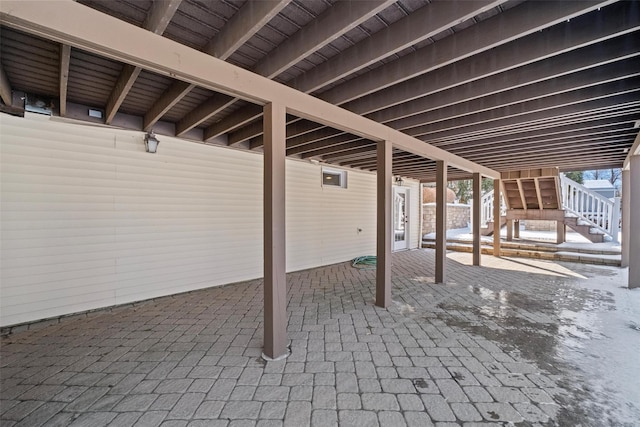 view of patio / terrace with stairs