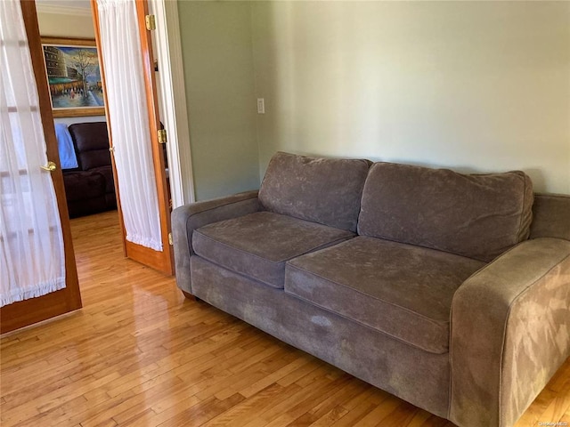 living room featuring light wood finished floors