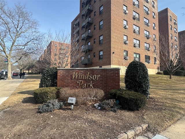 view of community sign