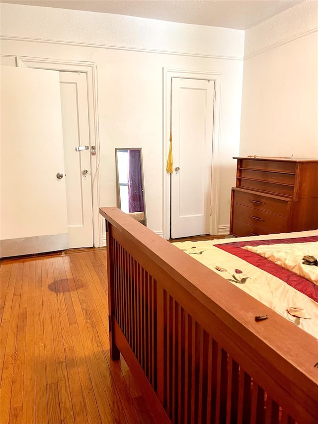 hallway with light wood-type flooring