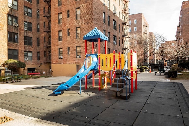 view of community jungle gym