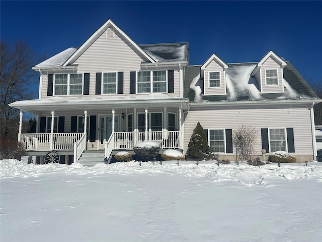 colonial house with a porch