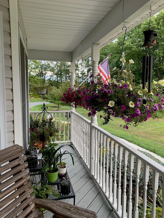 balcony with covered porch