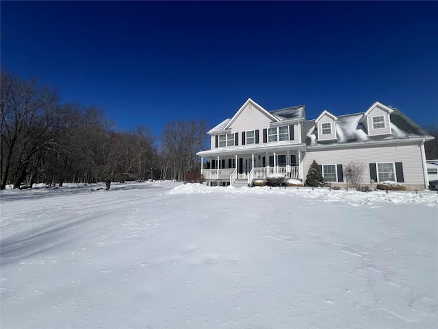 view of front of house featuring covered porch