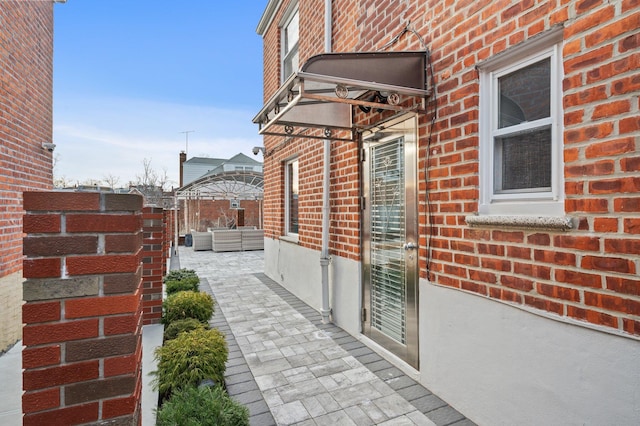 view of patio / terrace featuring a gazebo and an outdoor hangout area