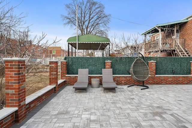 view of patio / terrace with fence private yard