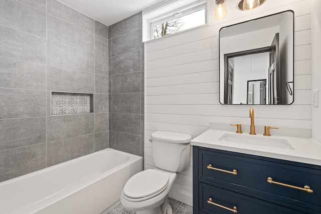 61 Surrey St, Rock Hill, NY 12775 - full bath featuring vanity, toilet, and washtub / shower combination