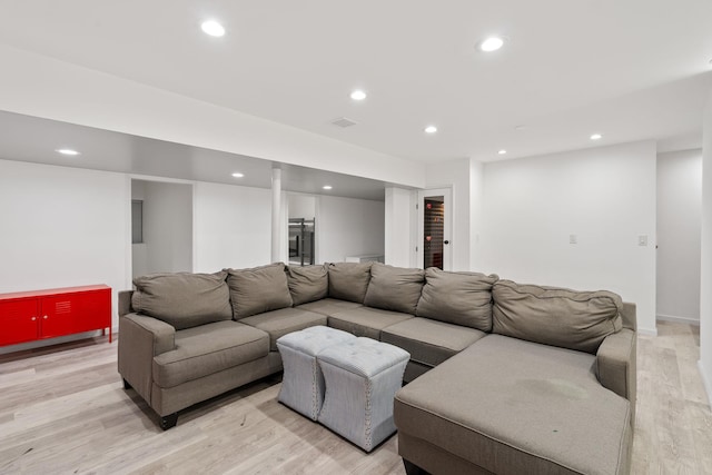 61 Surrey St, Rock Hill, NY 12775 - living area featuring recessed lighting and light wood-style flooring