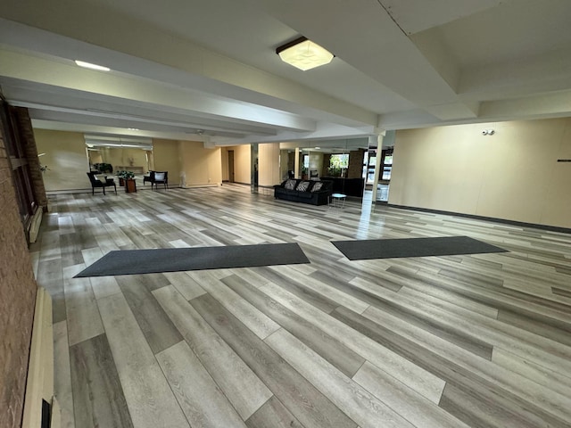 interior space with light wood-style floors