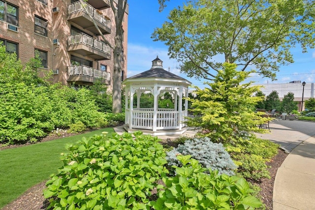 view of home's community with a gazebo