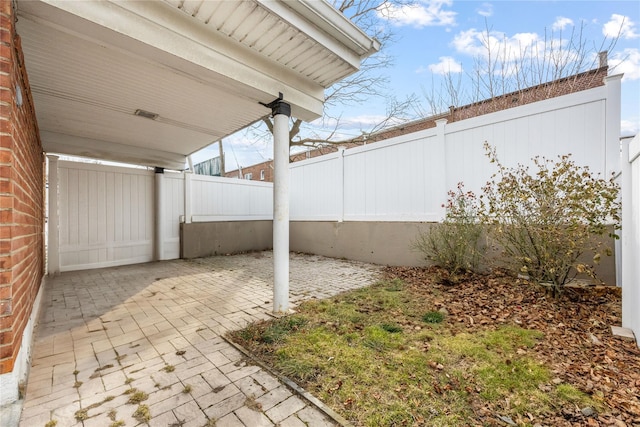 view of patio / terrace with a fenced backyard