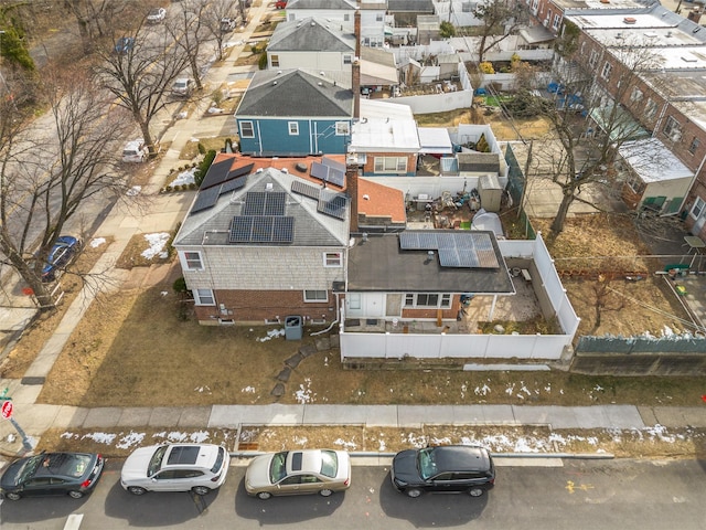 aerial view featuring a residential view