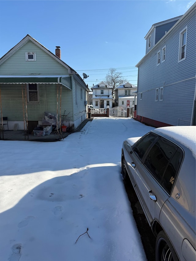 view of street featuring a residential view