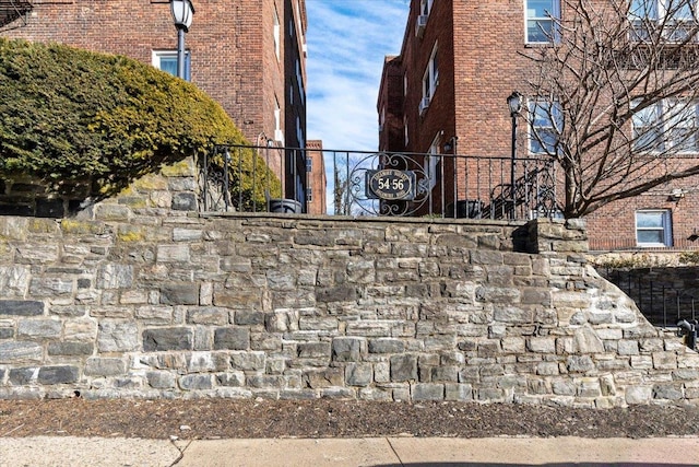 view of community sign