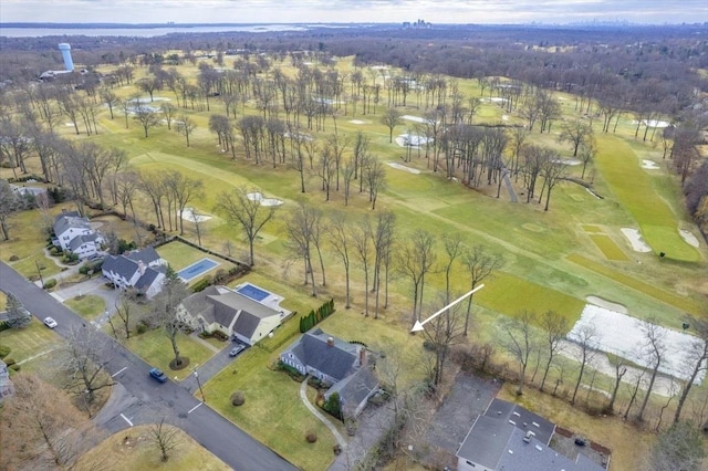 aerial view featuring a residential view