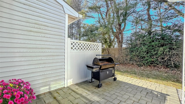 view of patio with fence