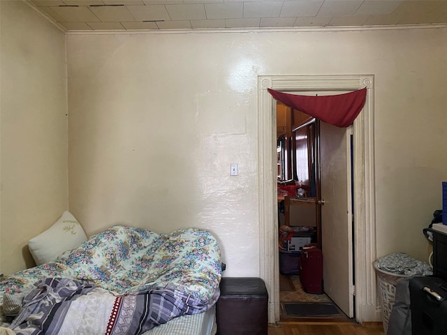 interior space with ornamental molding