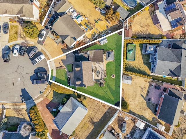 aerial view with a residential view