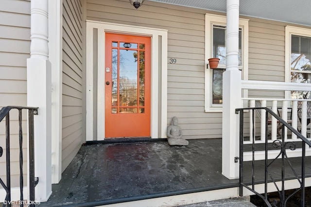 view of doorway to property