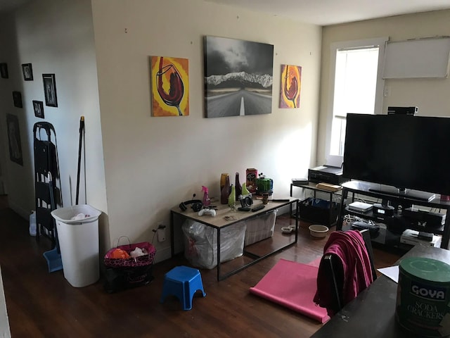 interior space featuring dark wood finished floors