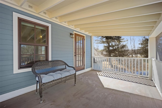 view of patio featuring visible vents