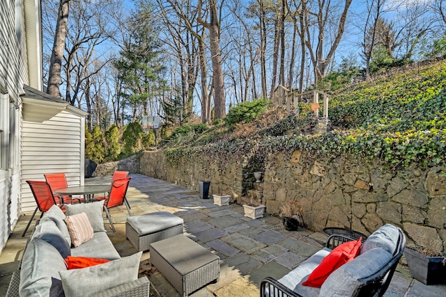 view of patio / terrace featuring outdoor lounge area and outdoor dining area