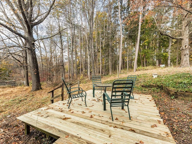 view of wooden terrace