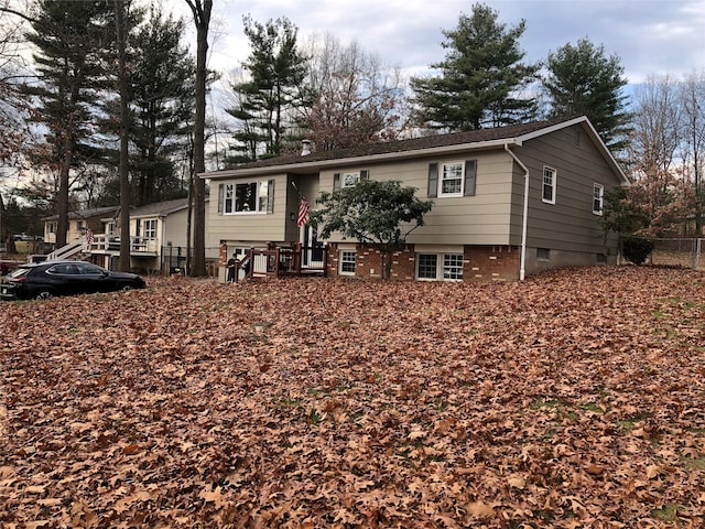 view of split foyer home